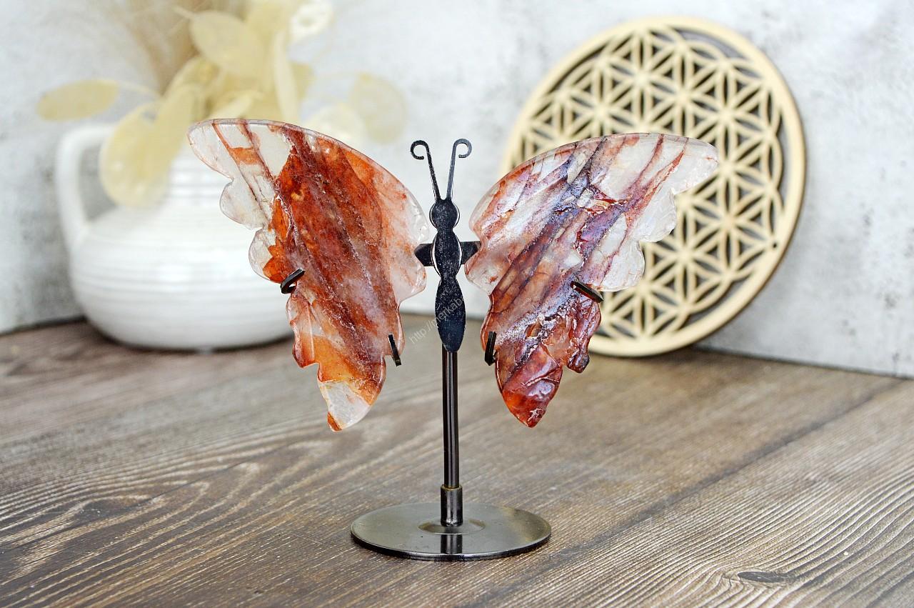 Motýľ Prerodu KRIŠTÁĽ s HEMATITOM (Hematoit) – Obrázok 3