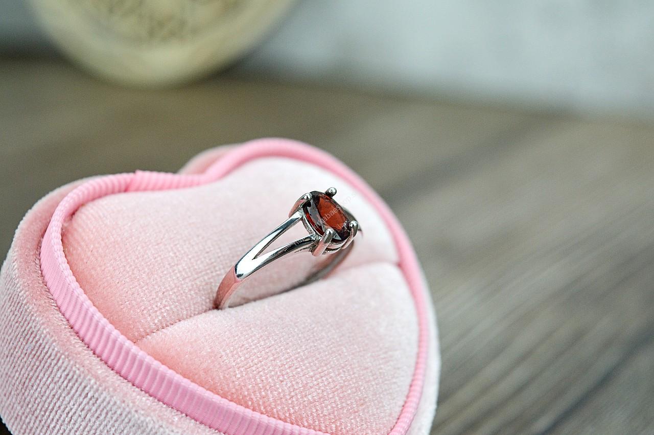 Strieborný prsteň GRANÁT briliant #3 - Životná Sila, Láska, Úľava od Depresií, Energetický Štít – Obrázok 3