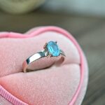 Strieborný prsteň TOPAZ MODRÝ Briliant #3- Nová cesta, Inšpirácia, Zmena, Spriechodnenie Meridiánov