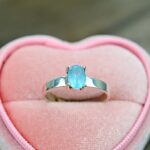 Strieborný prsteň TOPAZ MODRÝ Briliant #3- Nová cesta, Inšpirácia, Zmena, Spriechodnenie Meridiánov