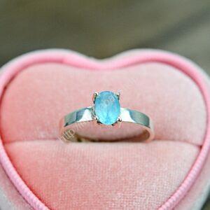 Strieborný prsteň TOPAZ MODRÝ Briliant  #3- Nová cesta, Inšpirácia, Zmena, Spriechodnenie Meridiánov