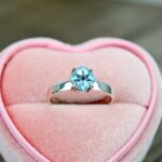 Strieborný prsteň TOPAZ MODRÝ Briliant #2- Nová cesta, Inšpirácia, Zmena, Spriechodnenie Meridiánov