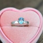 Strieborný prsteň TOPAZ MODRÝ Briliant  #4- Nová cesta, Inšpirácia, Zmena, Spriechodnenie Meridiánov