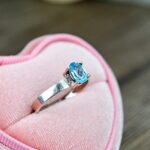 Strieborný prsteň TOPAZ MODRÝ Briliant #4- Nová cesta, Inšpirácia, Zmena, Spriechodnenie Meridiánov