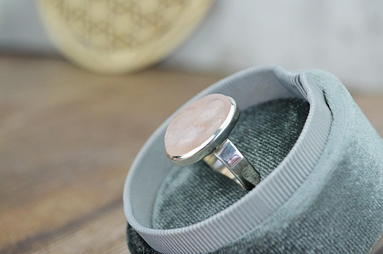 Strieborný Prsteň MORGANIT #1 -Láska, Anjelské vedenie, Rovnováha, Emocionálna Ochrana – Obrázok 3