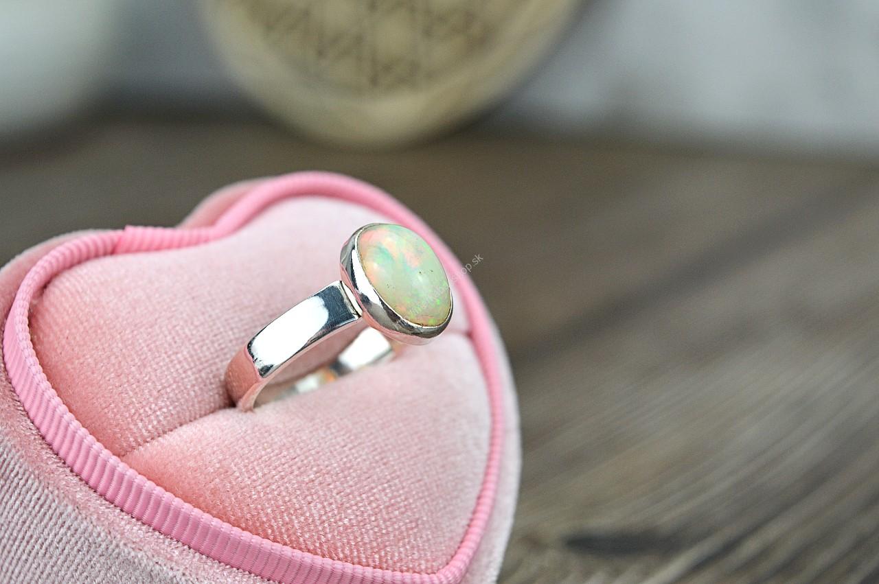 Strieborný prsteň OPÁL AUSTRALSKÝ #1-Anjeli, Vyrovnanie čakier, Šťastie, Krása, Vizualizácia – Obrázok 3