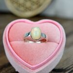 Strieborný prsteň OPÁL AUSTRALSKÝ #1-Anjeli, Vyrovnanie čakier, Šťastie, Krása, Vizualizácia