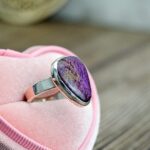 Strieborný prsteň PURPURIT #1 - Kameň Suverenity, Transformácie, Slobody a Duchovného rastu