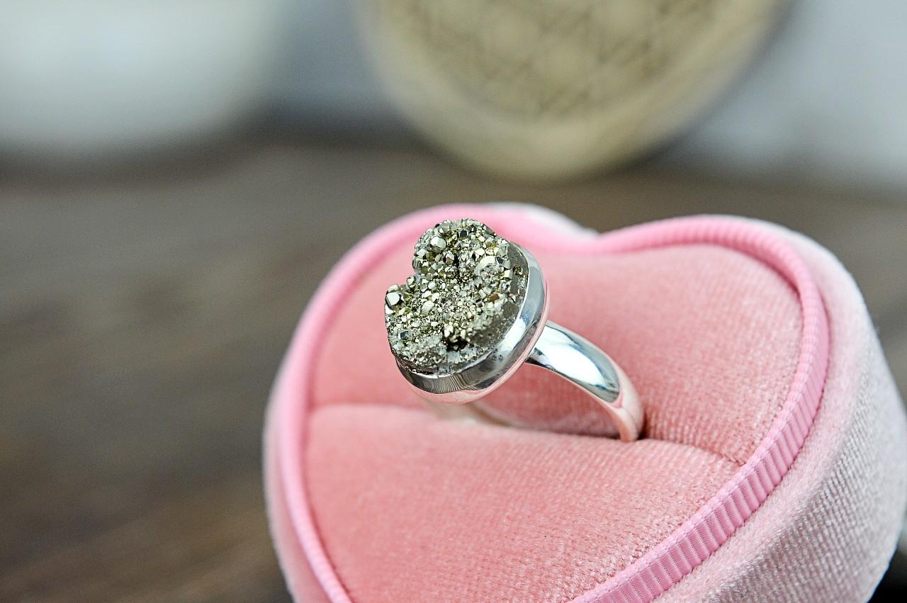 Strieborný Prsteň PYRIT #1 - Hojnosť, Šťastie, Ochrana, Manifestácia