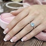 Strieborný prsteň TOPAZ MODRÝ Briliant  #2- Nová cesta, Inšpirácia, Zmena, Spriechodnenie Meridiánov