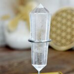 KRYŠTÁL VOGEL Obelisk #4- 12 hrán -Svetelný Laser pre srdcovú čakru