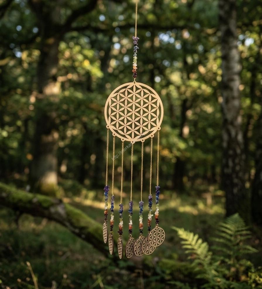 Závesný talizman Harmonizujúci KVET ŽIVOTA - Sedem Čakier