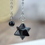 kyvadlo MERKABA ČIERNY OBSIDIÁN