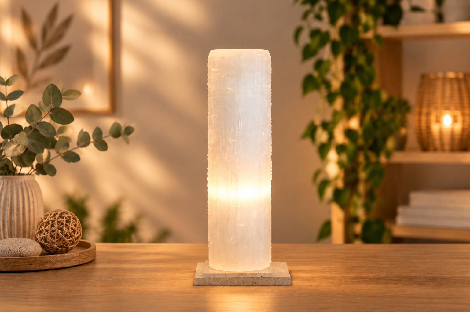 Vysokovibračná El. lampa zo SELENITU valec  30cm (230V)