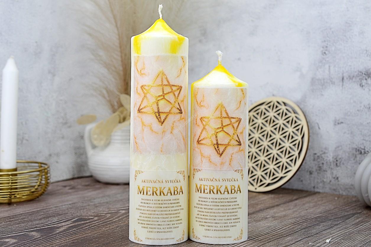 AKTIVAČNÁ SVIEČKA MERKABA 15–20 cm - Ochrana | Hĺbková očista | Duchovný vývoj | Harmónia | Rovnováha